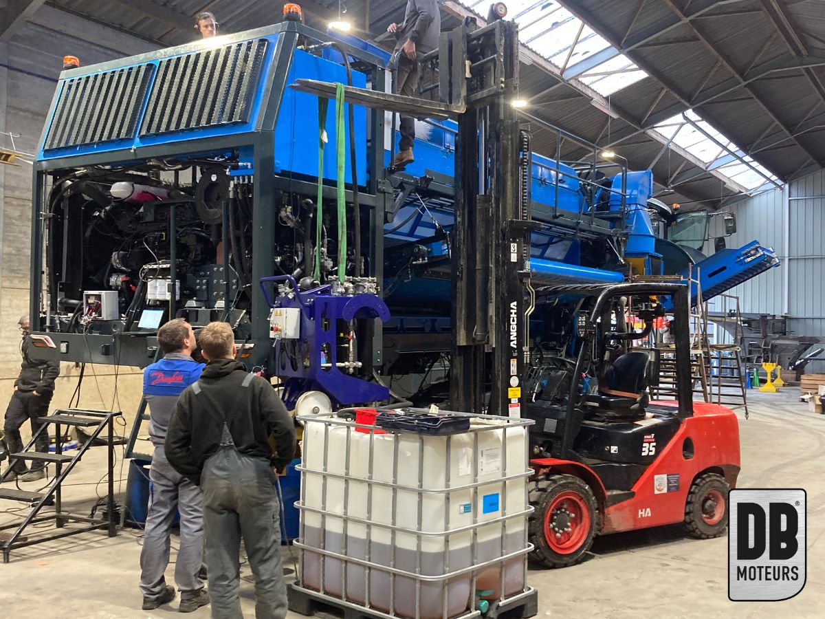 Mise en service moteur Volvo Penta sur machine agricole