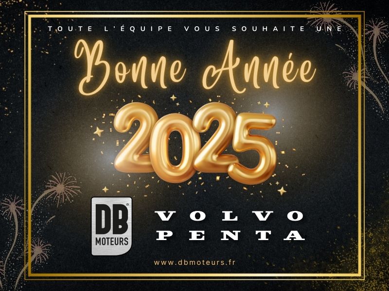 DB Moteurs vous souhaite une bonne année 2025 avec Volvo Penta